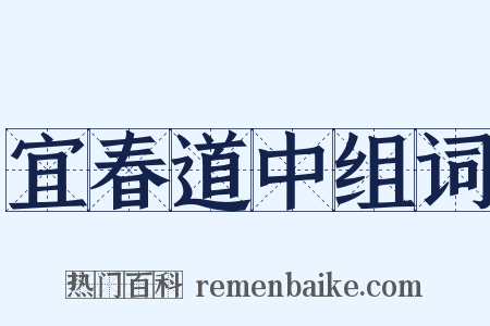 宜春道中组词是什么意思的图片